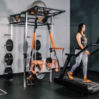 Stroops Athletes Working Out With The Performance Rack And Optimill
